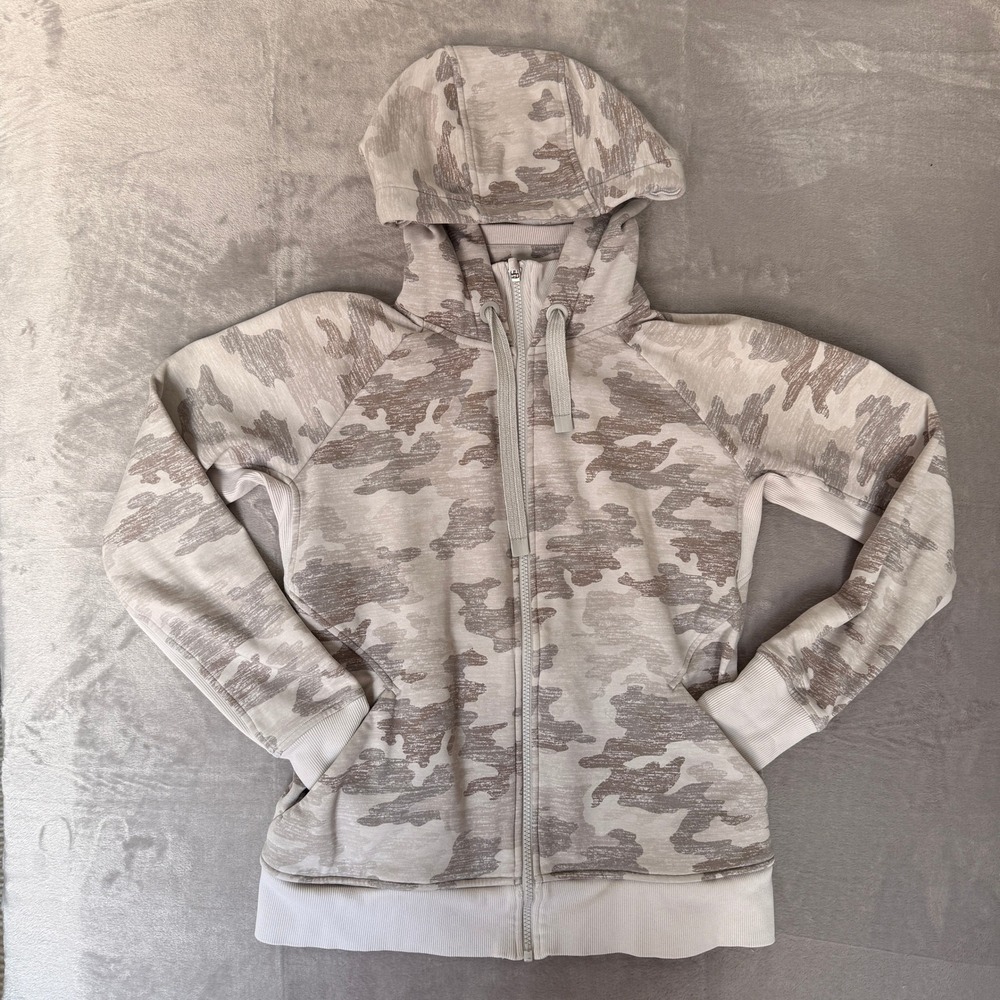Athleta Womens‎ Triumph Printed Camo Zip Up Hoodie, Size M
